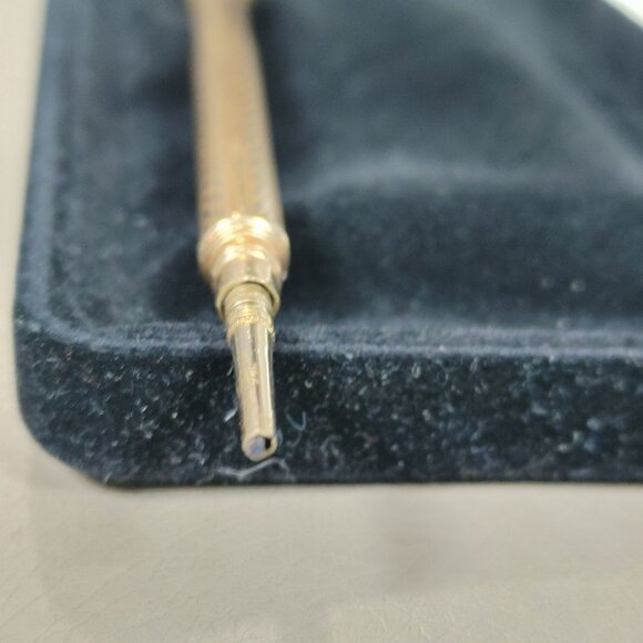 Gold Filled Sliding Propelling Pencil Gold Tone Mechanical Loop Writing Tool - Picture 6 of 10